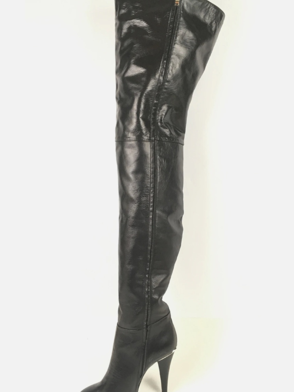 Black Over-the-Knee High-Heel Boot